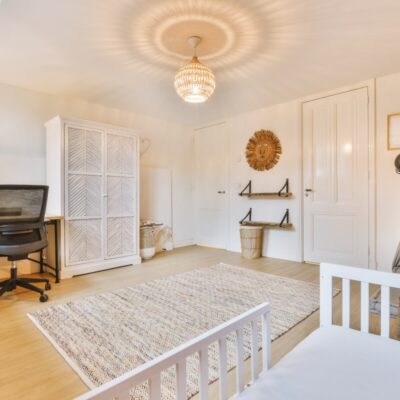 Stylowe biuro w domu ilustruje zmieniające się perspektywy rynku nieruchomości komercyjnych.